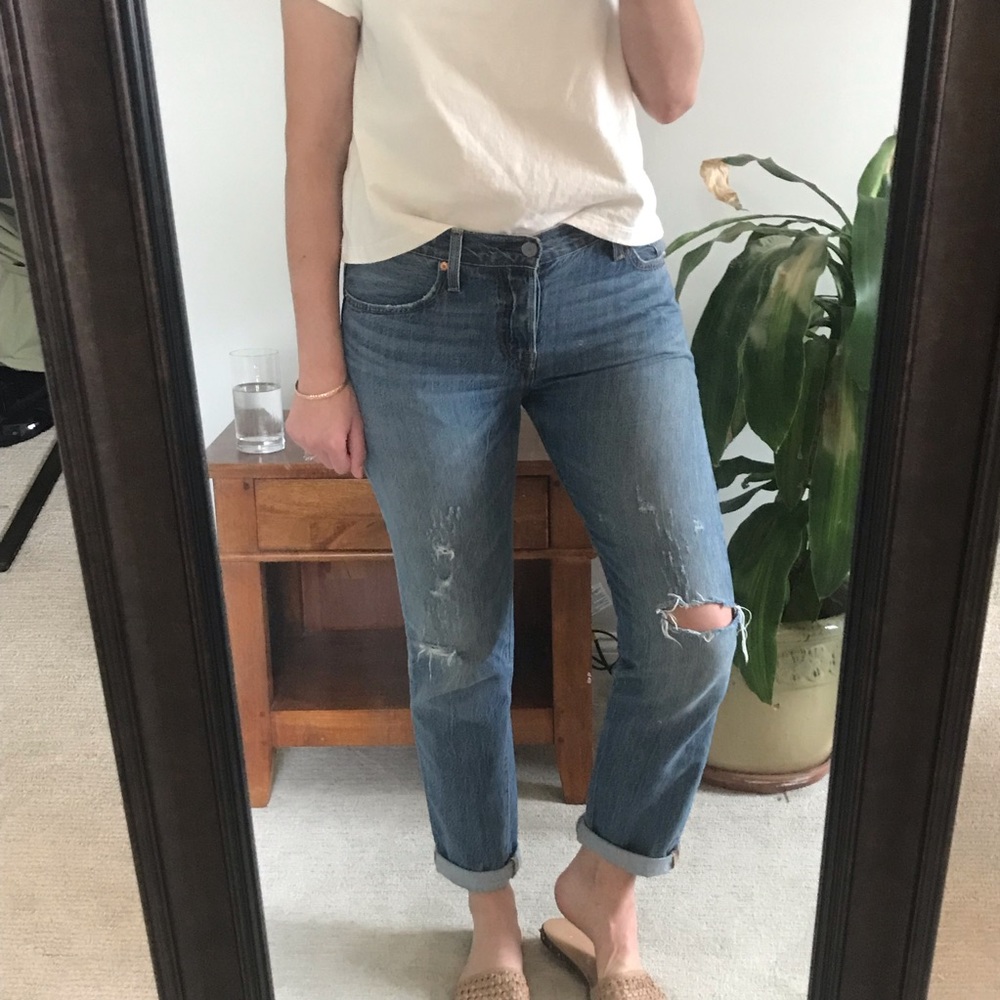 Levi’s 501 CT distressed jeans